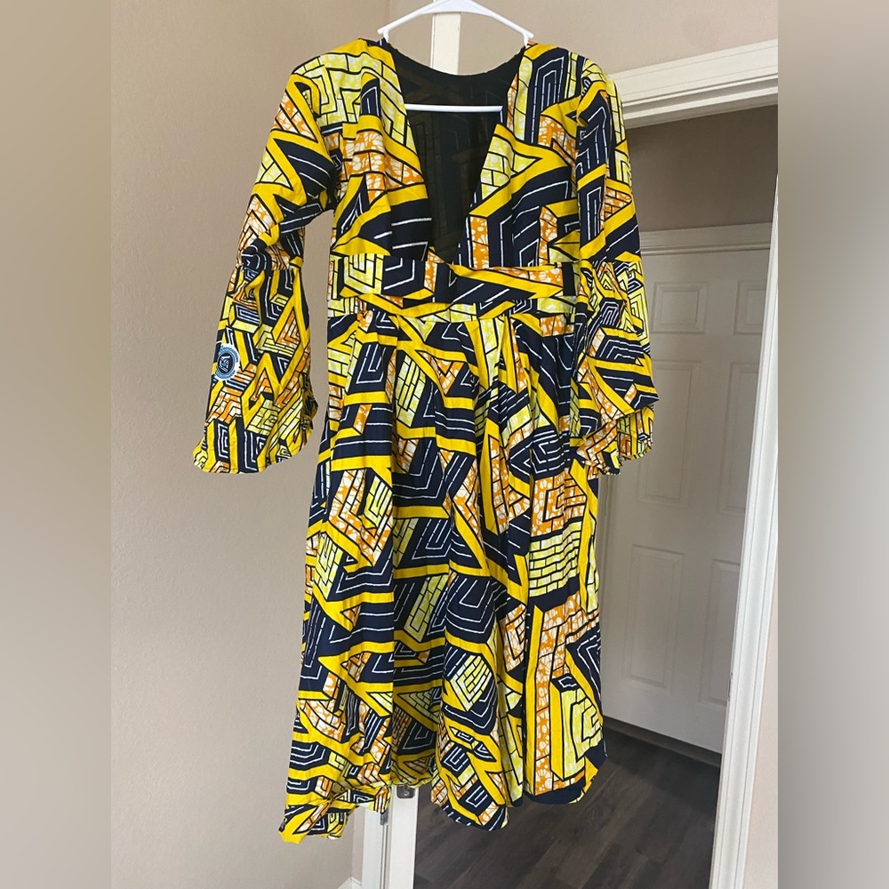 African fabric skater dress